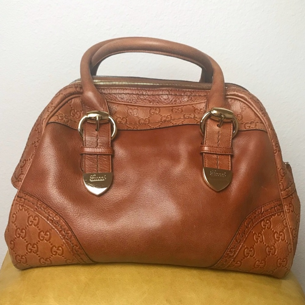 Gucci | Premium Leather Monogram Satchel Handbag